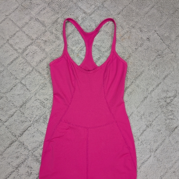 Free People Jumpsuit Womens XS Pink Lets Bounce One Piece Dance Sport Sleek - Picture 2 of 11